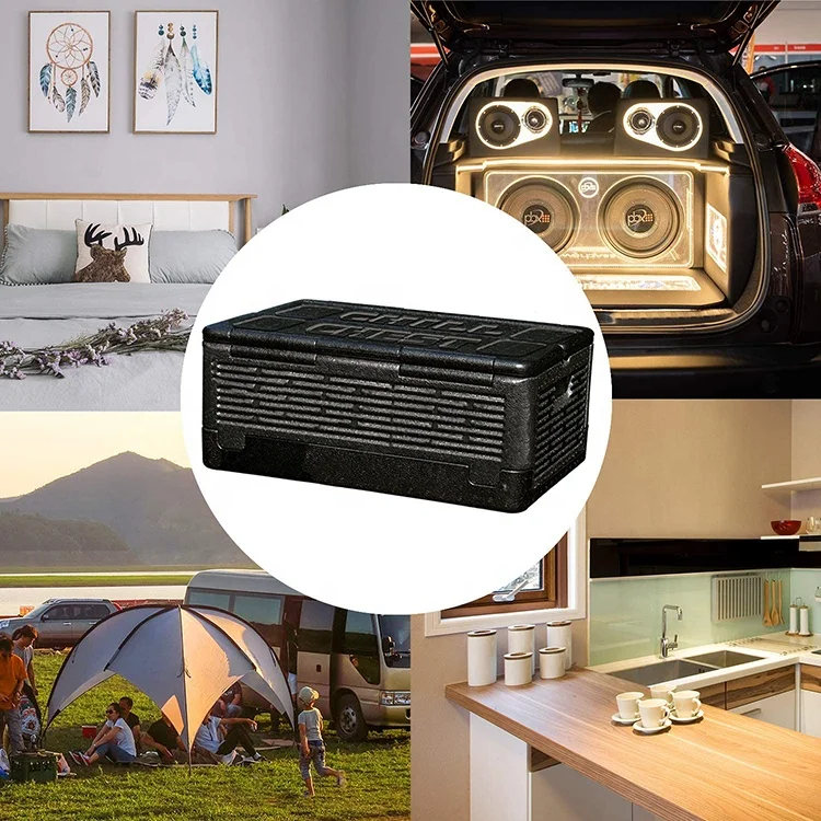 Wholesale High Quality Foldable EPP Foam Flip Box Collapsible Iceless Cooler Box Food Blank Opp Bag Outdoor Camping OCPO Kitchen