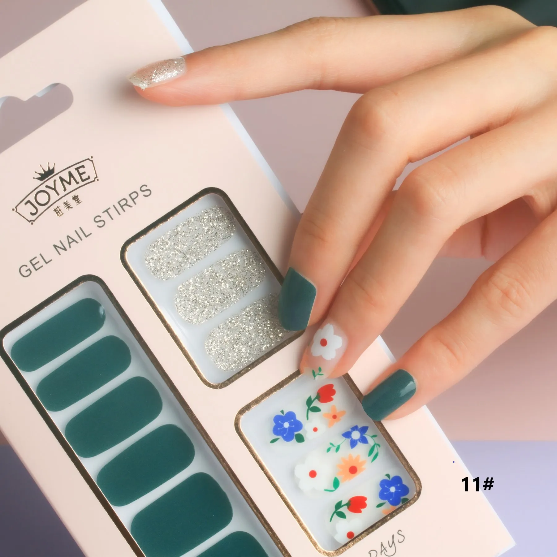 Summer New Nail Wraps 3D Semi-cured UV Gel Nail Polish Stickers Adhesive Decal Strips Nail File Set