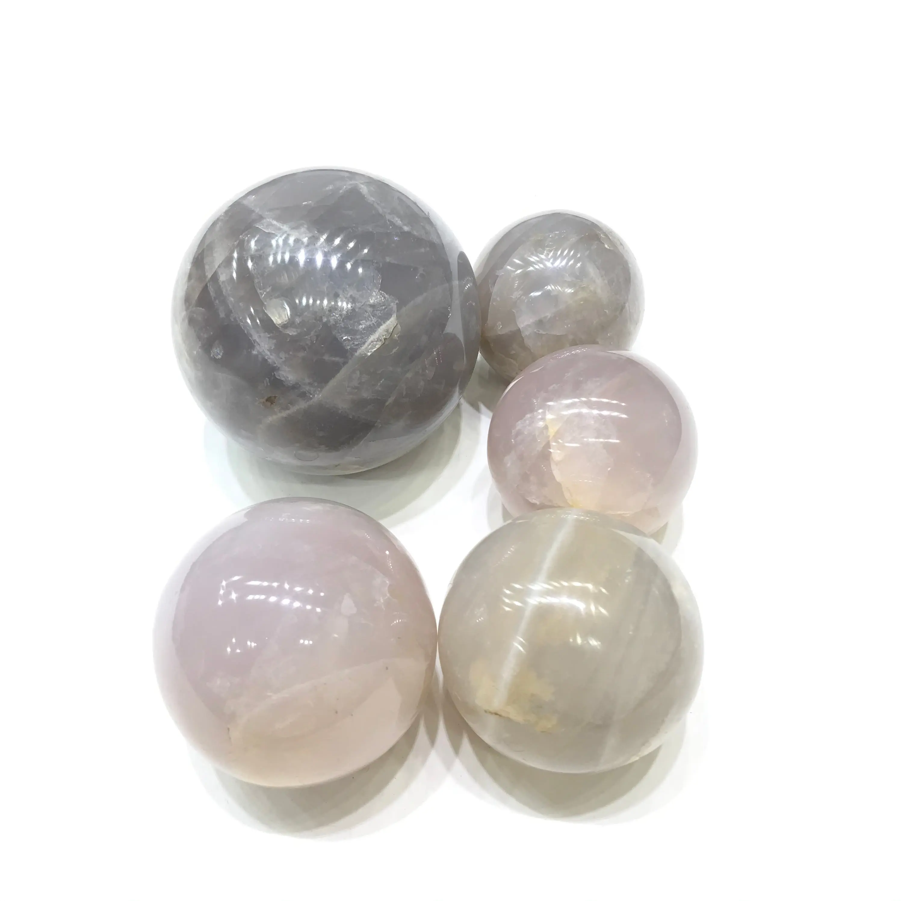 New Natural High Quality Blue Rose Quartz Crystal Sphere Eggs Palm stone For Home Decoration