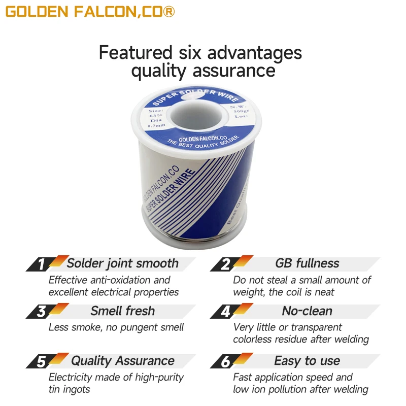 0.7 mm 500g Rosin activated cored lead-free welding wire 63/37 SN63 Pb37 quality 0.5mm 0.8mm 1.0mm 100g tin flux solder wire