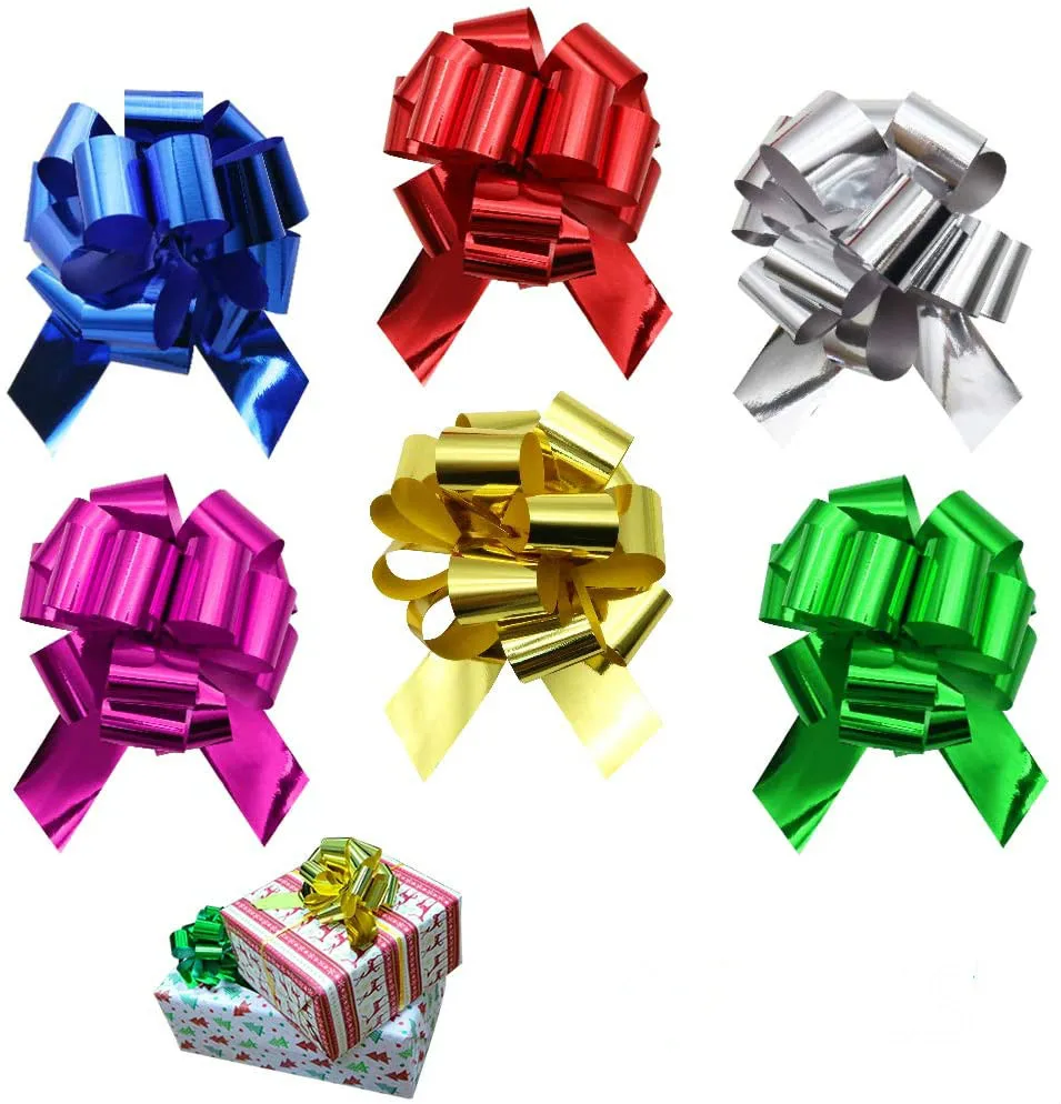 Free Sample Wholesale PP curling ribbon bow  wedding chair bow gift box wrapping bow