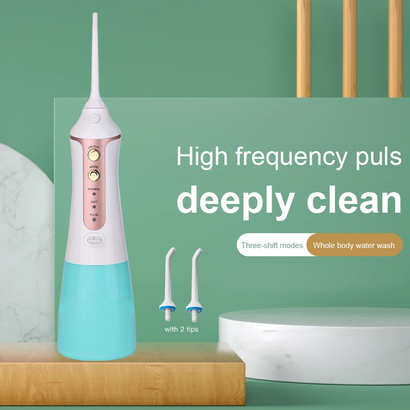 IPX7 Waterproof Cordless Water jet Flosser Portable Oral Irrigator Dental Floss water flosser for Home and Travel
