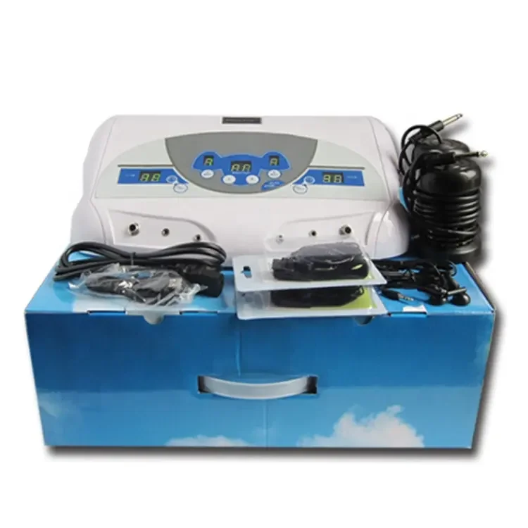 New Portable 2 Array With Mp3 Player For 2 Users Spa Professional Cleanse System Ion Bath Dual Ionic Detox Foot Machine