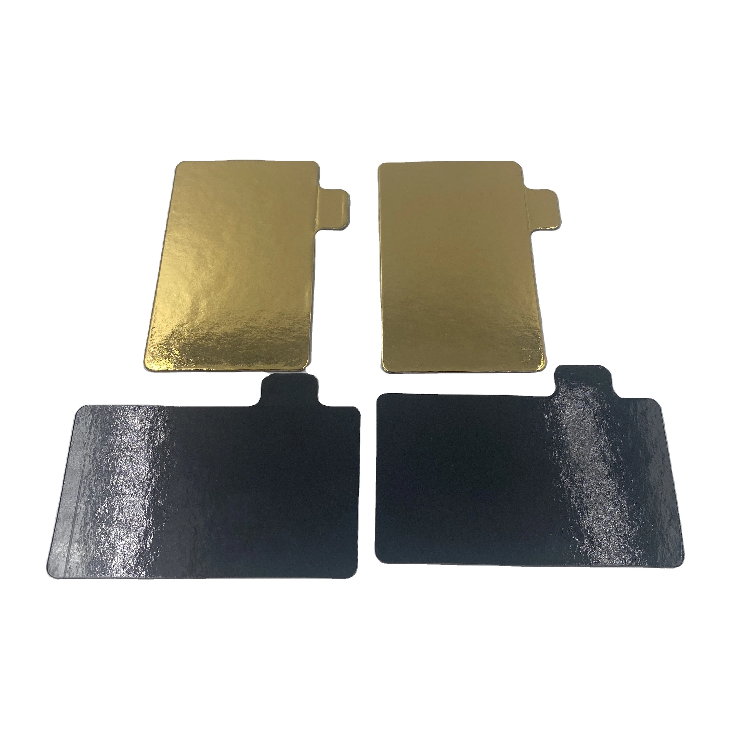 High Quality mini Gold and Black Rectangle Shape Cake Paper Boards for Cake