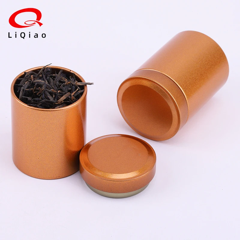 Grade Coffee Candy Containers Storage round metal Packaging Leaf  Can tea aluminium  tin box packaging  food grade for cookies