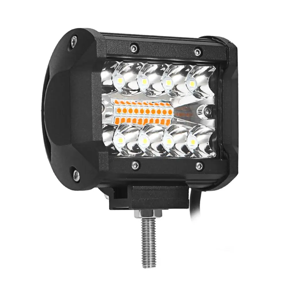 4Inch 60W LED Work Lights Pod yellow amber white flash strobe LED Cubes Offroad Driving Light For Pickup Truck  ATV UTV SUV