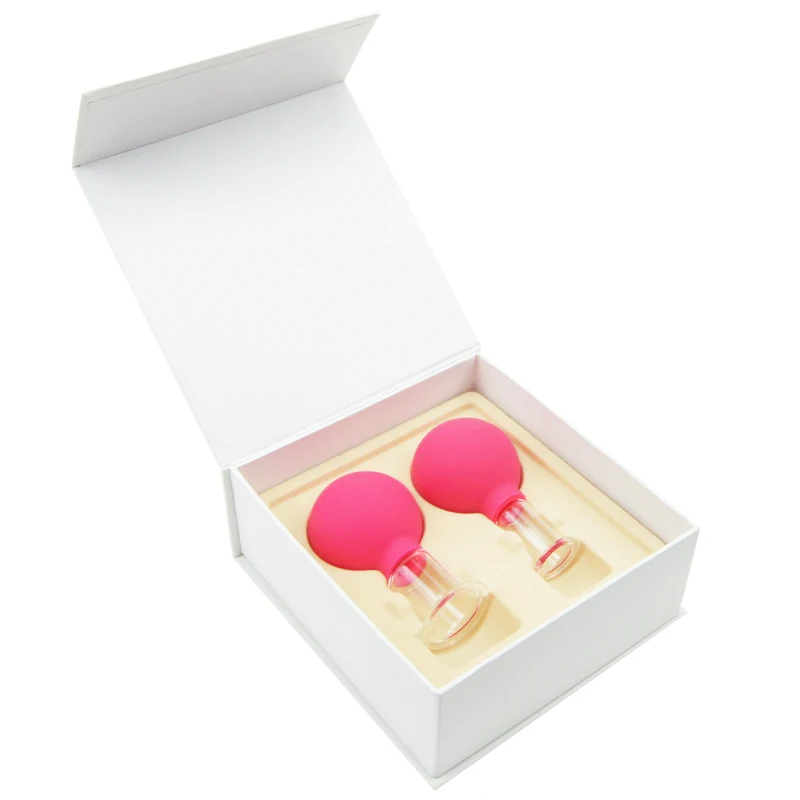 Amazon Rubber Suction Bulb Glass Cupping Set 2pcs Anti cellulite vacuum Massage body facial massage  rejuva cup