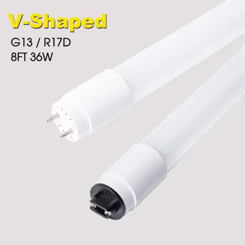 2FT 4FT Fluorescent T8 LED Tube Light Clear Cover 6000K Daylight Tube Lighting