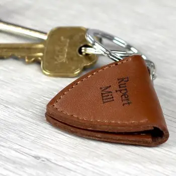 
 HIBO персонализированный кожаный держатель гитары с кольцом для ключей  