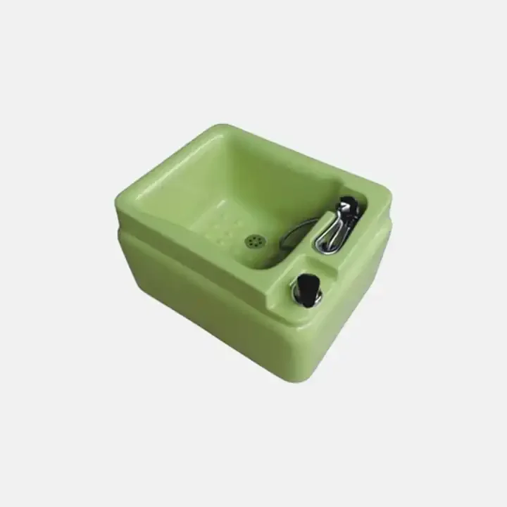 Modern Portable Fiberglass Foot Spa Basin Custom Good Quality Hot Sale White Acrylic Salon Soaking Pedicure Wash Basin