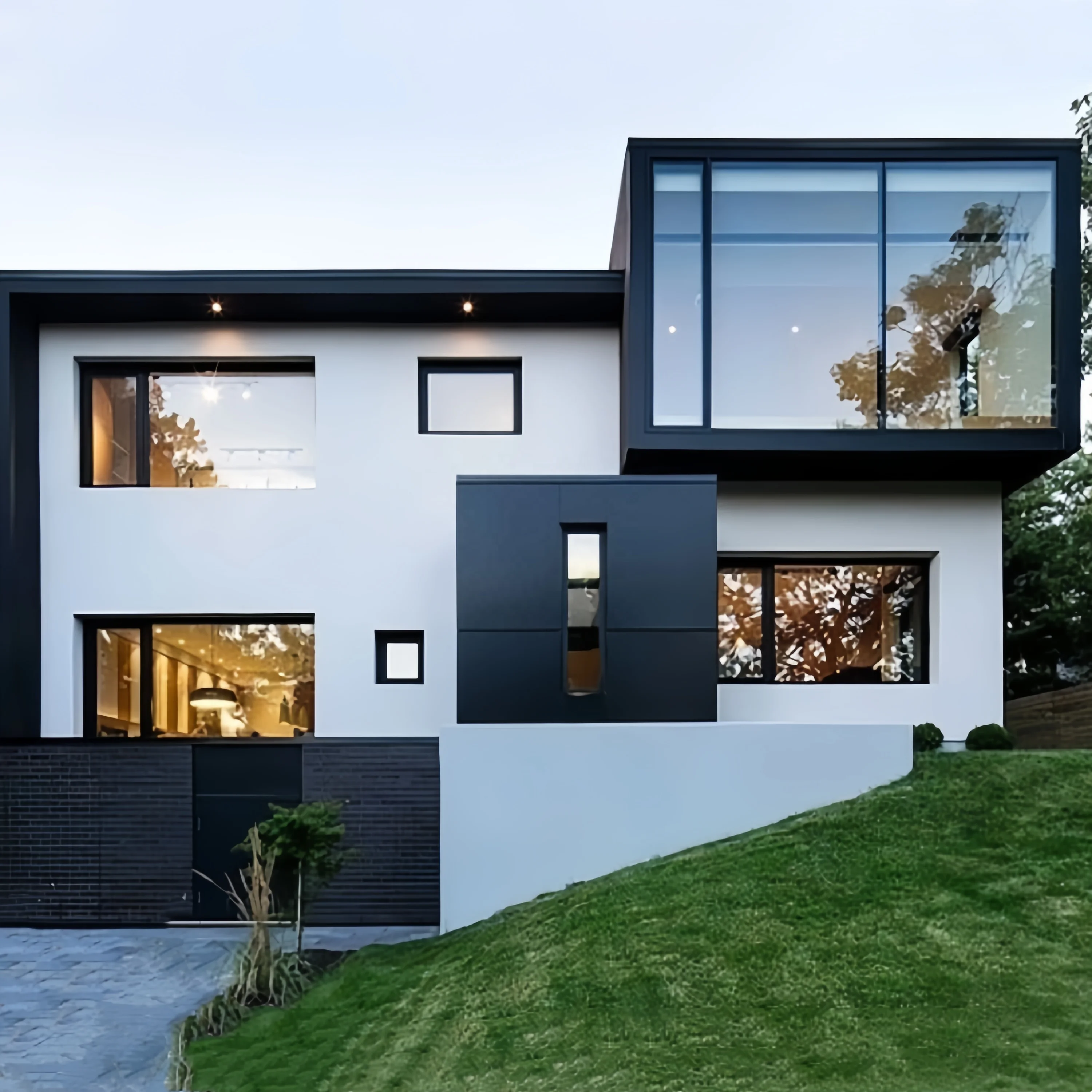 Customized Panoramic Views From Hotel Balcony Fixed Corner Windows Unobstructed Scenery Aluminum Section Fixed Windows for sale