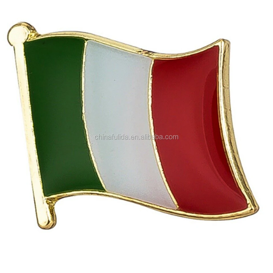 Custom Country Flag Metal Logo Badge