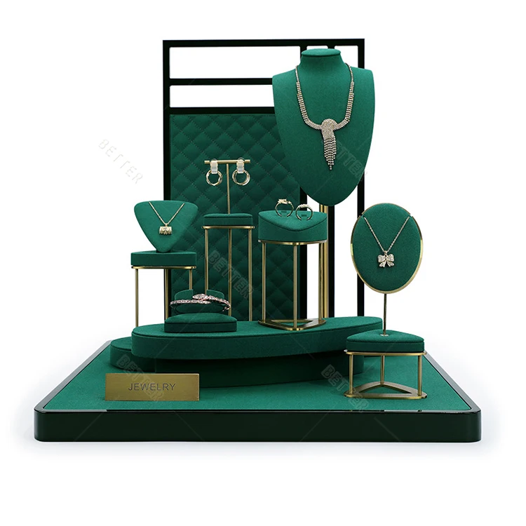 Velvet Necklace Display Bust Stand Jewelry Organizer Mannequin Neck Model Chain Pendant Holder Tower