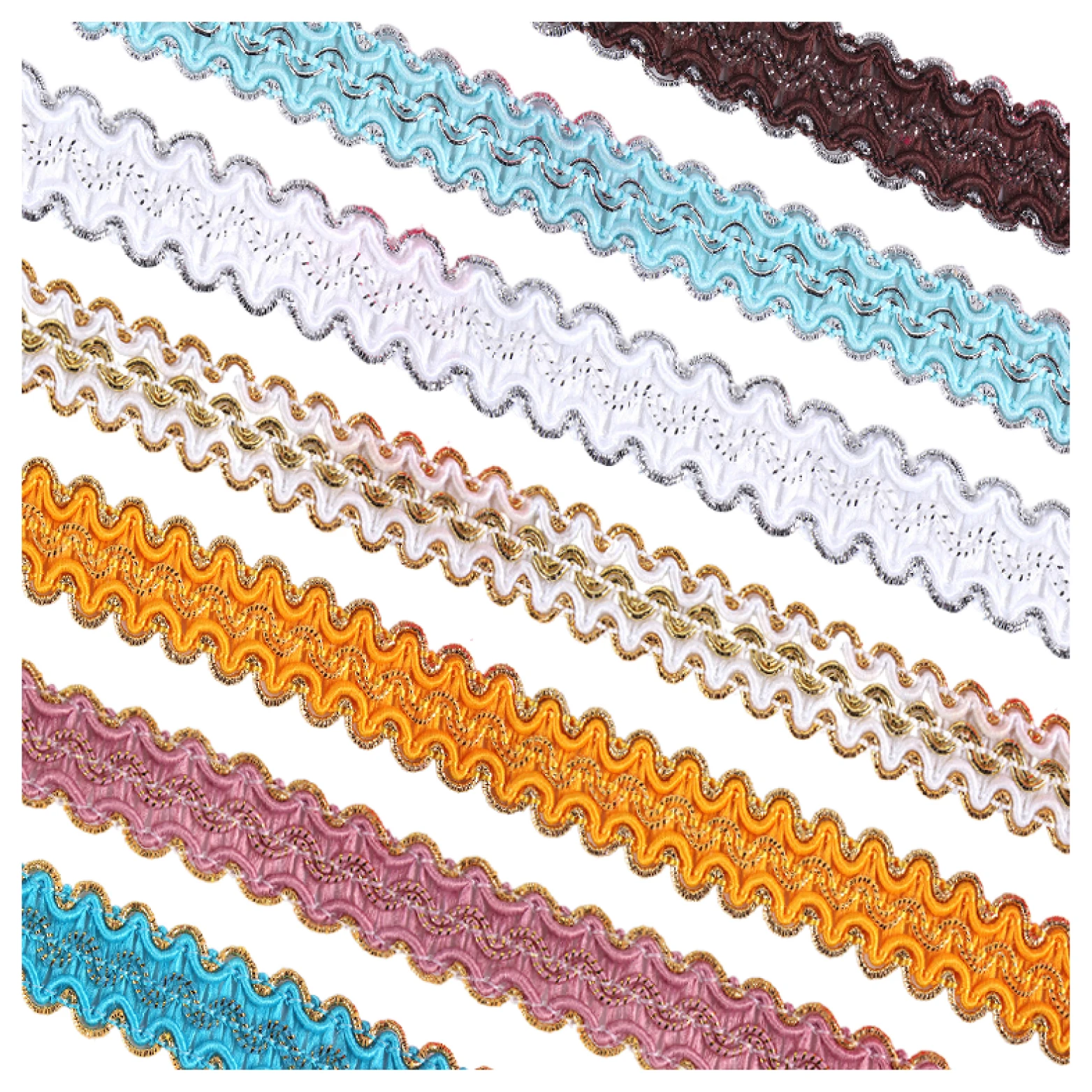 Didamao Sewing Braided Trimming Lace Tatting Costume Curtain Gold Metallic Fabric Lace Trim