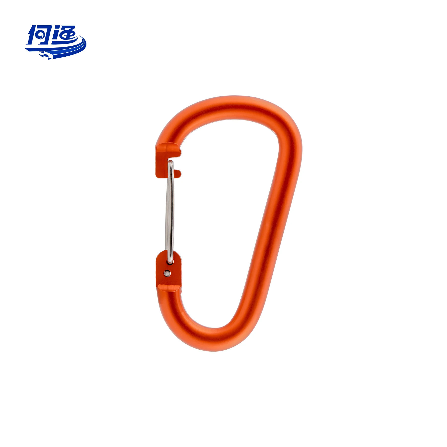 Outdoor Mountaineering Buckle Snap Hook Keychain Locking D Type Flat Buckle Spring Hook Aluminum Carabiner