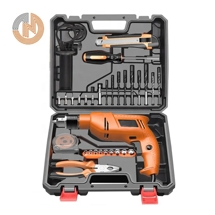 High power auto car repair hardware decoration tools kit household electric impact drill  electrical toolbox set