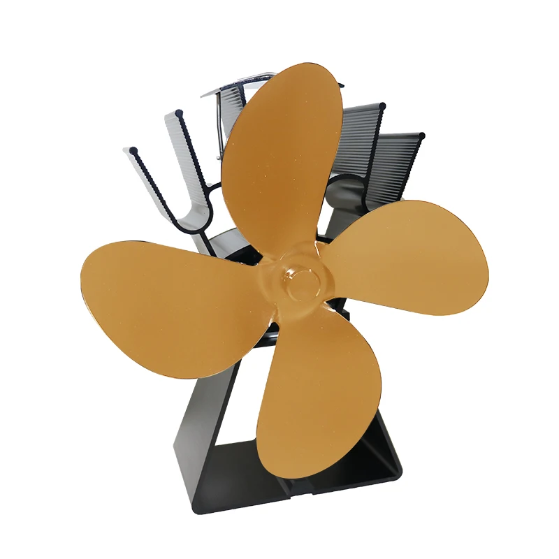 Heat Powered Stove Fan 4Blades Wood Stove Fan,Silent Heat Powered Fireplace Fan,No Electricity Required,for Gas/Pellet/Wood L
