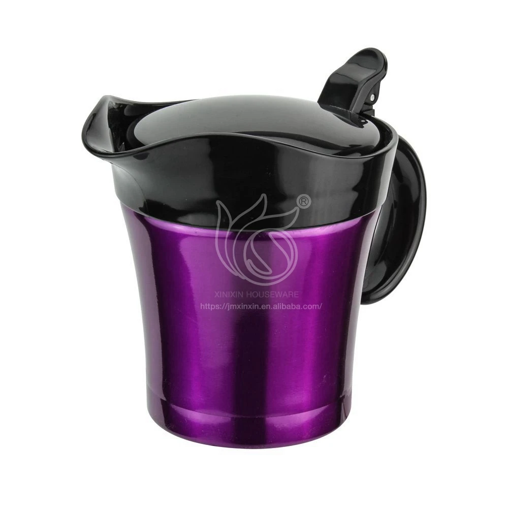 Black Plastic Handle For Home Kitchen Stainless Steel Gravy Boat Gravy Warmers