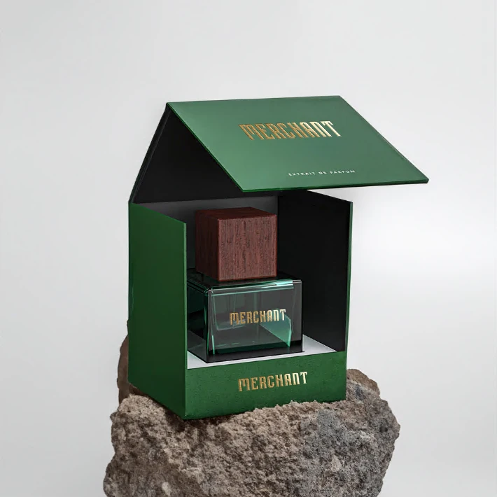 Clamshell Lid 30ml 50ml 100ml Custom Label Small Cologne Bottle Box Packaging Paper Rigid Lady Perfume Box