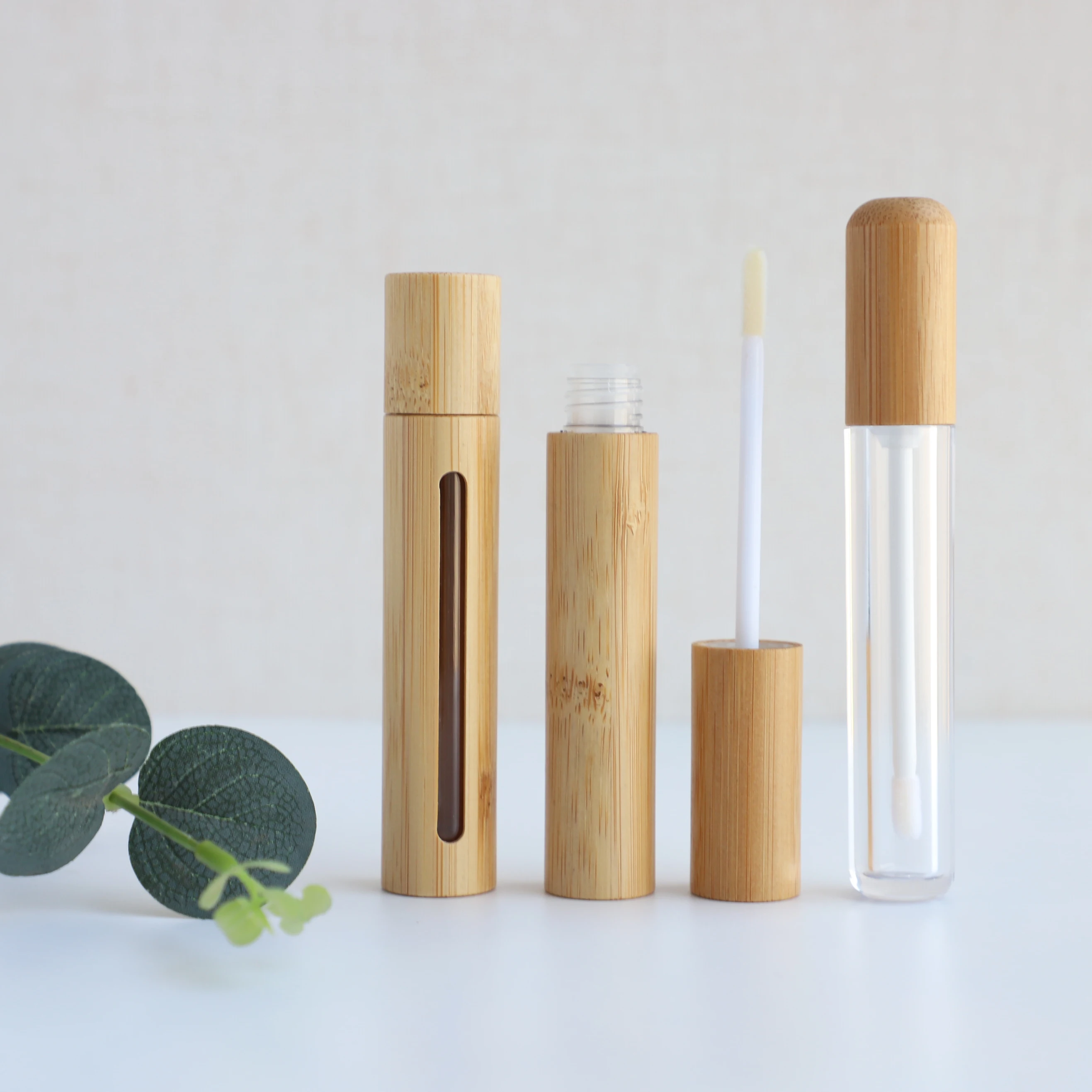 5ml 10ml Bamboo Lip Gloss Tube Cosmetic Makeup Packaging