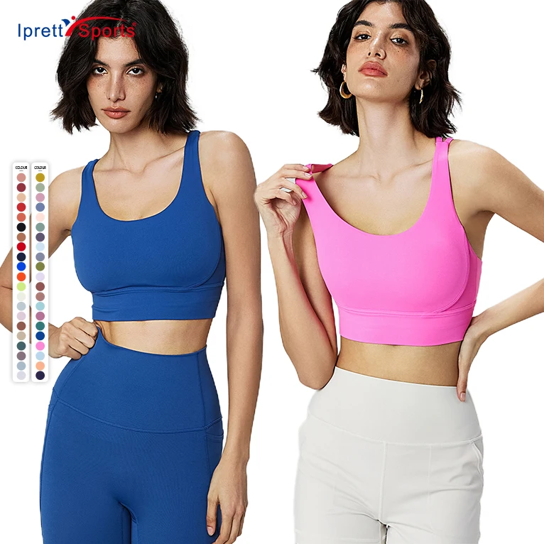 High Quality Cross Back Sports Bras Plus Size Yoga Crop Top Basic Design Fitness Custom LOGO Women Workout Tops Sports Bra