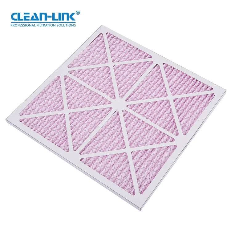 High Quality Merv8 Merv11 Merv13 Havc Air Filter Pleated Cardboard Frame Ac Furnace Filter