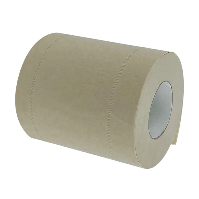 OEM 3 Layer Bamboo Pulp Tissue Paper Wholesale Water Absorbent Unbleached Toilet Paper Roll In Bulk