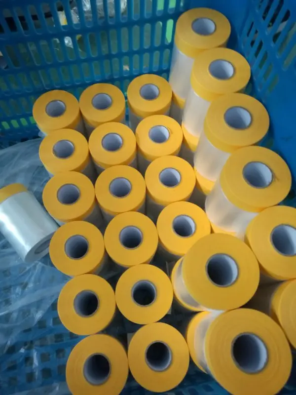 Adhesive Masking Pre-taped Film for Home Carpet Wall Overspray Painting Protective Film