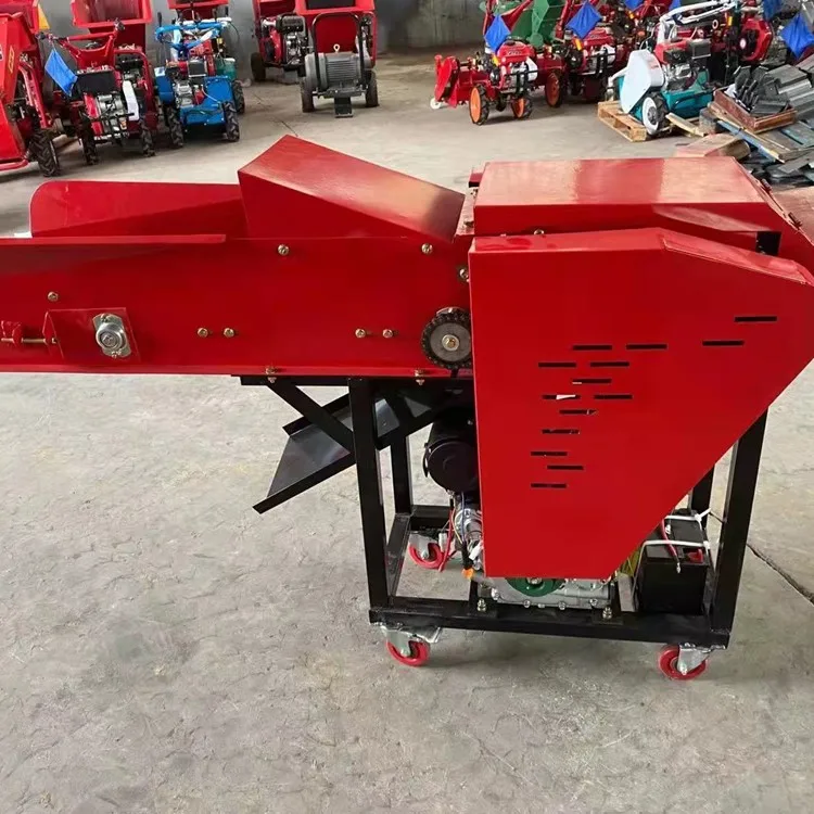 Hay cutter breed cattle and sheep horizontal wet and dry dual-use small large dozen feed cutting straw crushing kneading silk ma