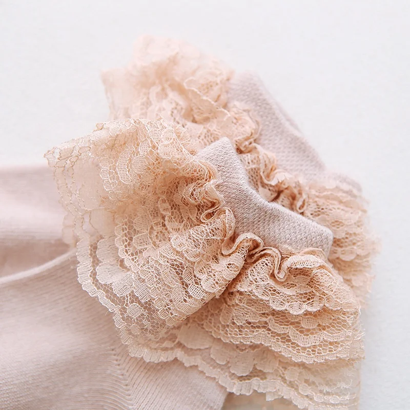 
New Arrivals Kids Girl 2-12 Years Big Lace Princess Short Socks Cotton Socks S/M/L/XL Children Lace Socks 