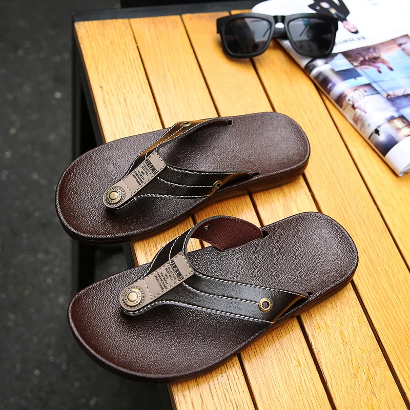 2021 Promotion men slipper for summer beach professional rubber flip flops wholesale in