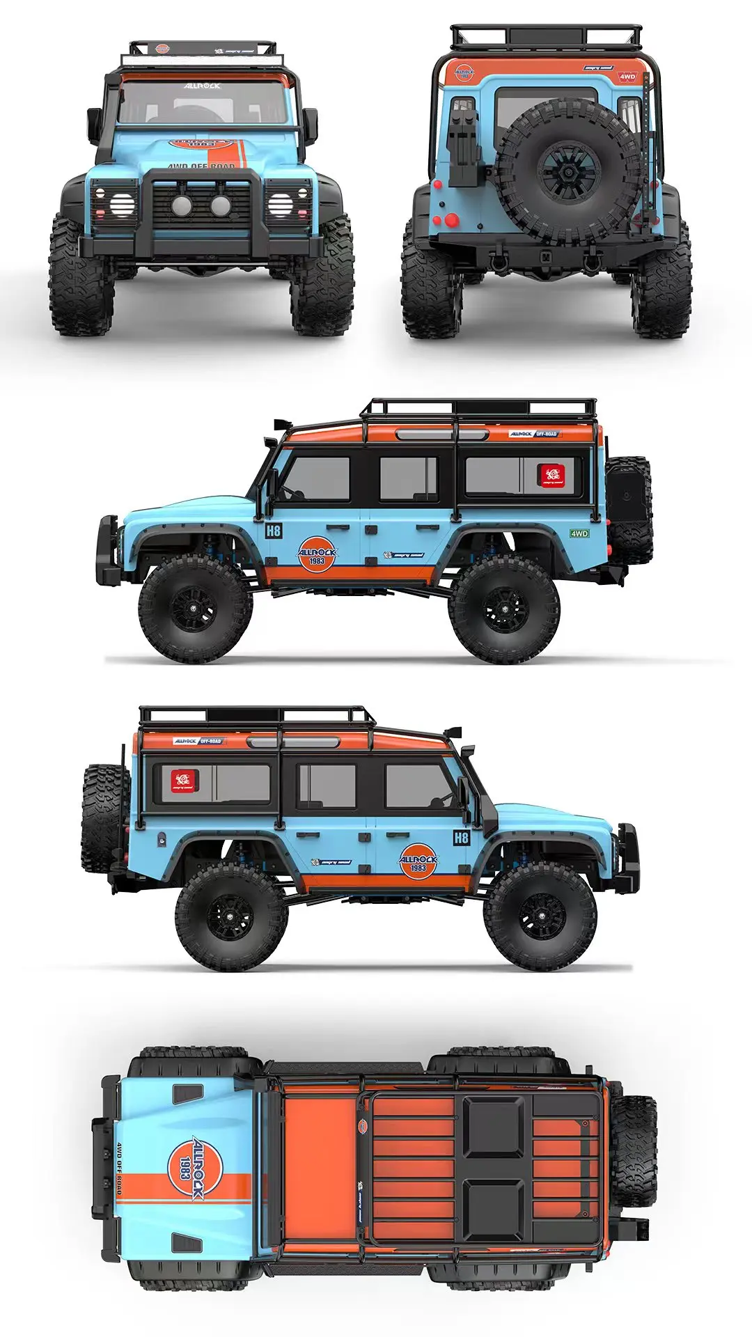 Новейшая модель HOSHI MJX H8H 1/8 масштаб ALLLOCK защитник восхождение 4WD радиоуправляемые автомобили внедорожник грузовик гусеничный камень