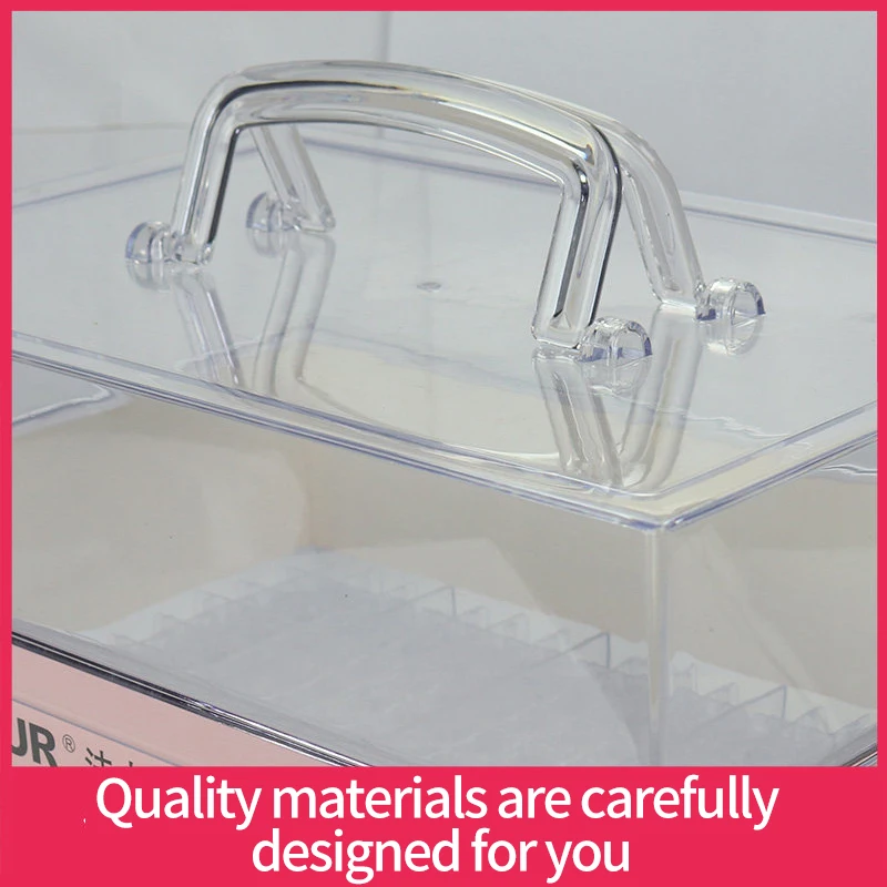 Finecolour 160/240/480 слот, высокое качество, портативный прозрачный акриловый художественный маркер, жесткий пластиковый ящик, переносной футляр для ручек