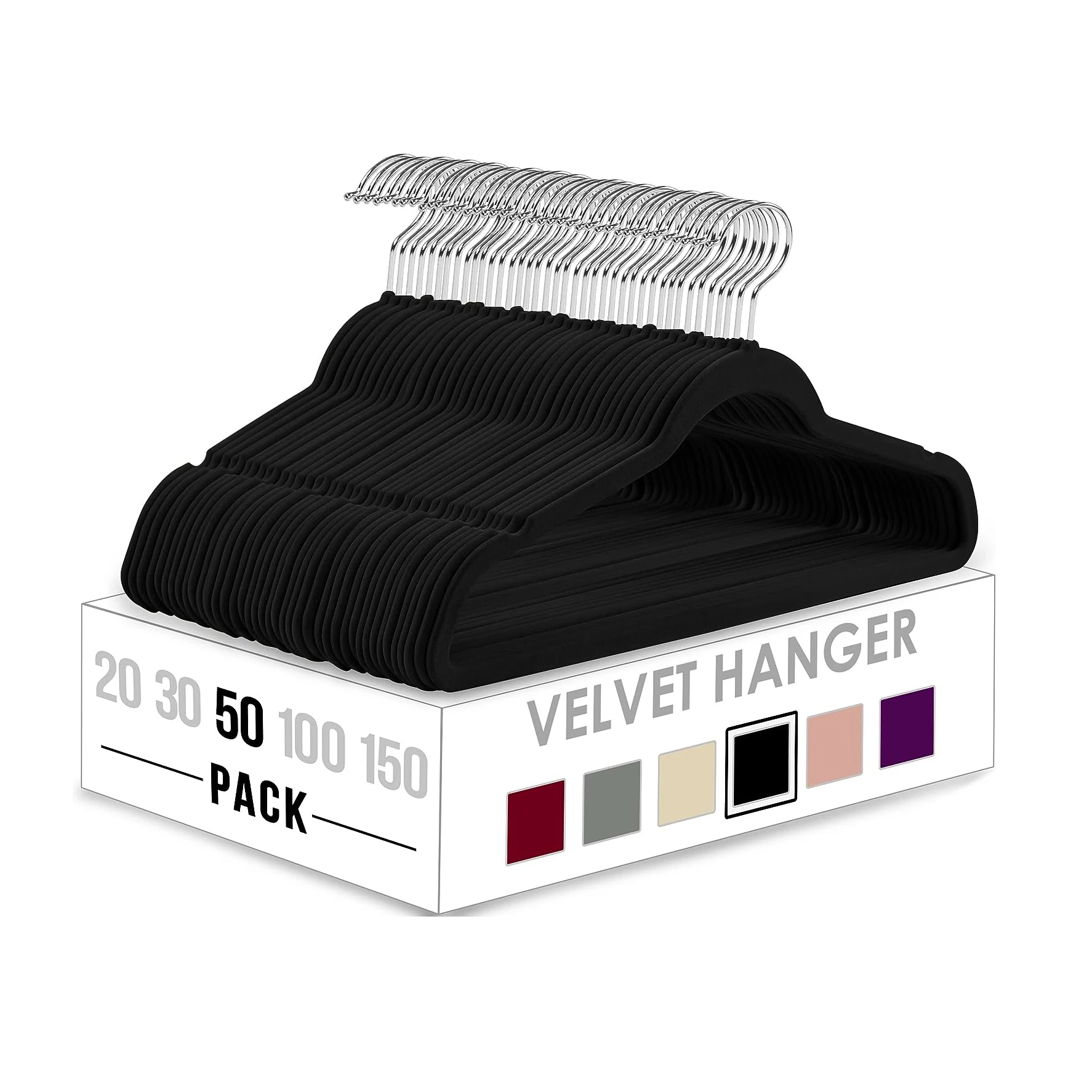 Оптовая продажа плотные Нескользящие фетровые брюки компактная черная Вельветовая вешалка для одежды