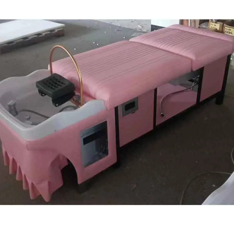 Hot Sale Thai Style Leather Hair Washing Chair Lay Down washing  Shampoo Bed For Hair Beauty Salon