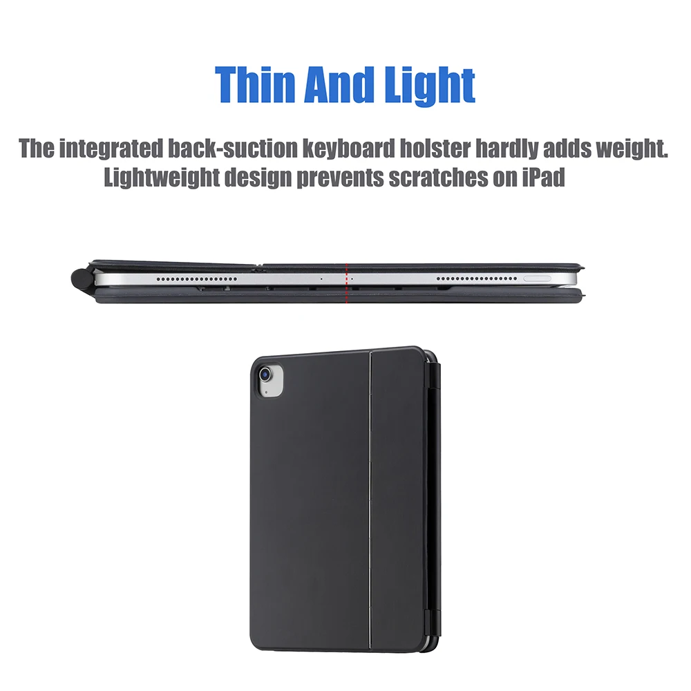 Bluetooth Magic Trackpad Keyboard Mouse Case For iPad Air 5 4 10.9 Pro 11 2021 2020 2018 Russian Arabic Hebrew Spanish Keyboard