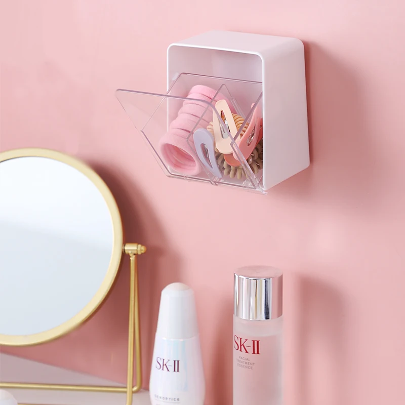 HAIXIN Cute Design Portable Plastic Makeup Organizer Box with Easy Close Feature for Storing Sundries