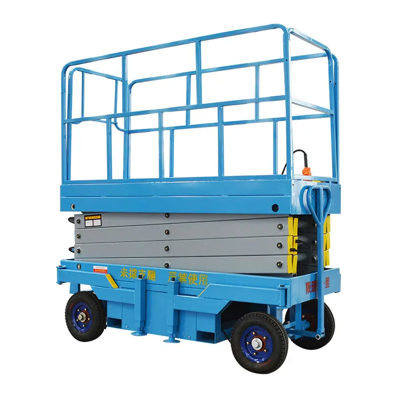 Qiyun electric one person single man mobile towable small platform scissor lift