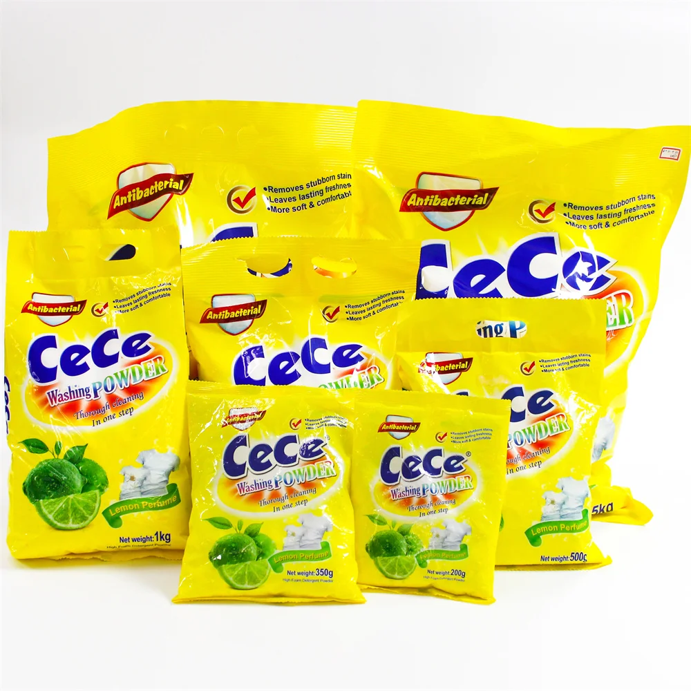 15g-125g Bulk detergent washing powder bulk laundry soap powder with a pouch pack