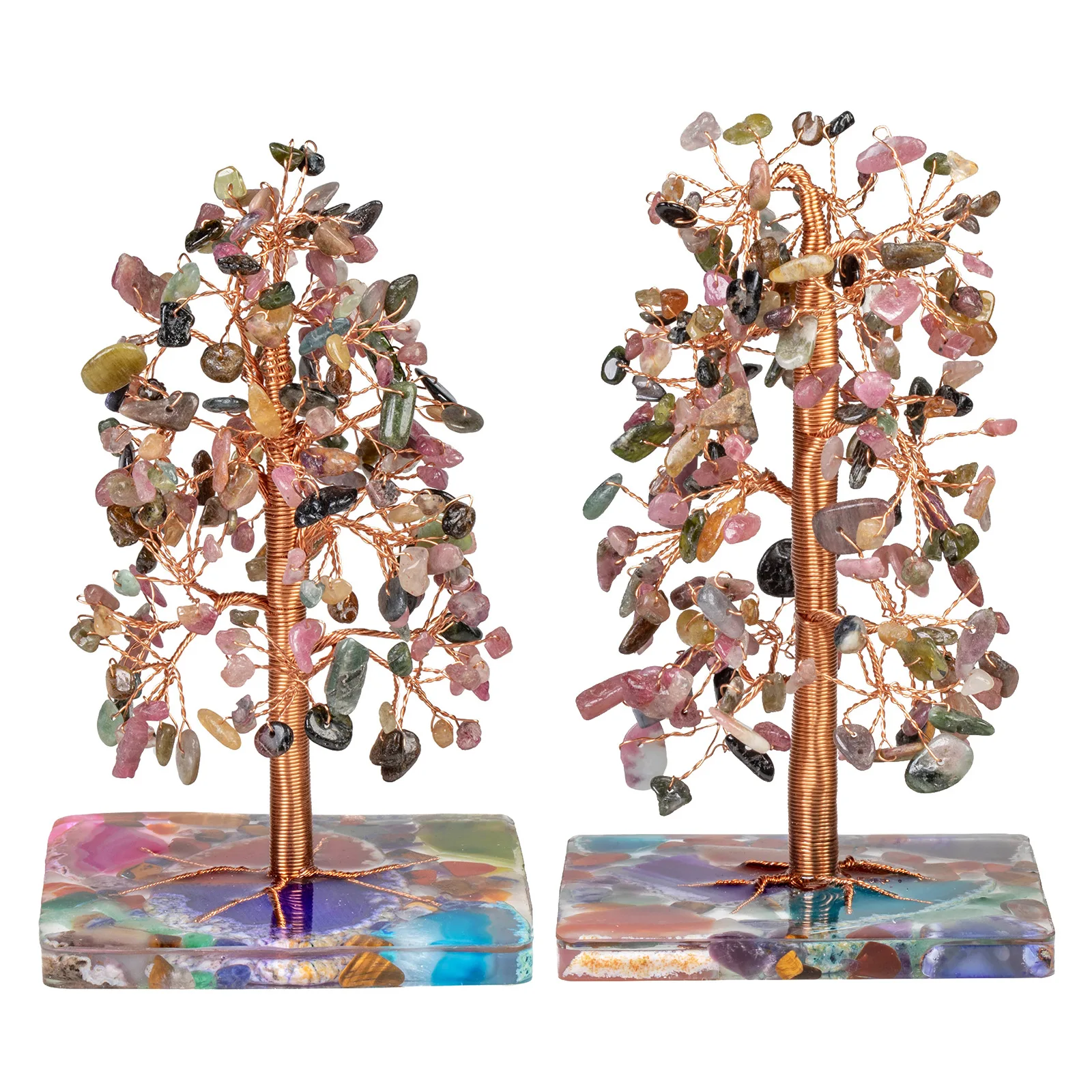 Tree Crystal Quartz Gem Stone Wholesale Spiritual High Quality Natural Customized Feng Shui Mascot Colorful Polished 1 Color