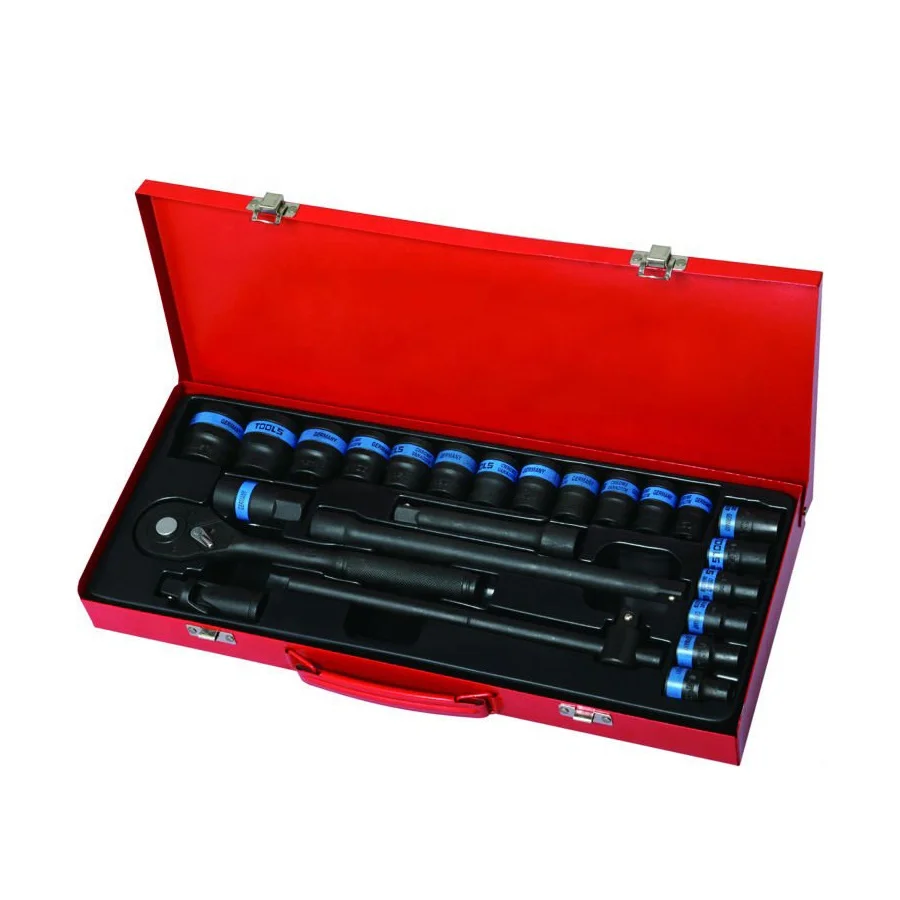 Набор торцевых гаечных ключей 24 шт./торцевые головки crv/Набор в металлическом