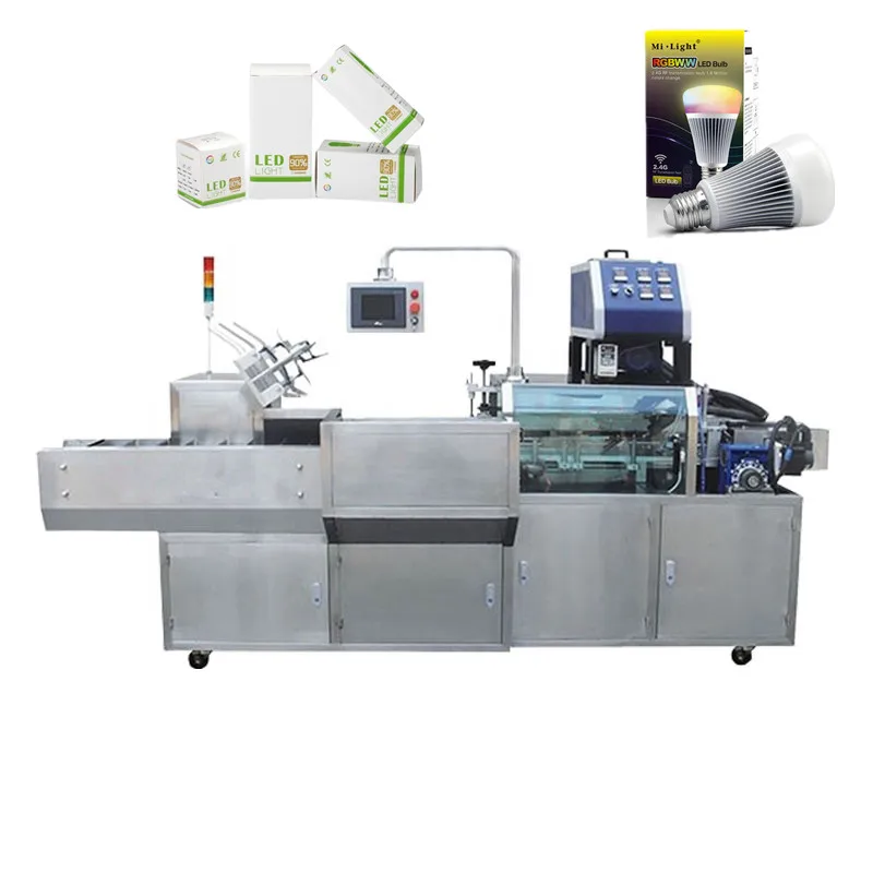 Automatic paper box led bulb packing machine led bulb and lamp carton box packing machine