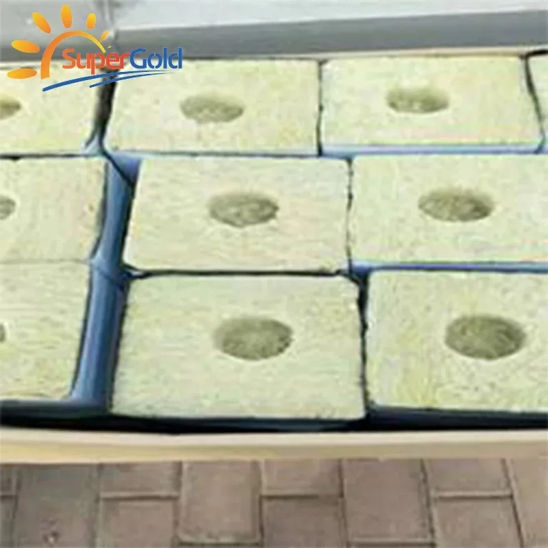 SuperGold agricultural rock wool hydrophobic rock wool products rock wool cube for seed cultivation