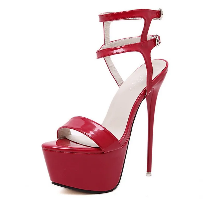 
Sandales Talon Femme Night Club Stiletto Fetish High Heels Super High Stripper Platform Red Bottom Shoes for Women 