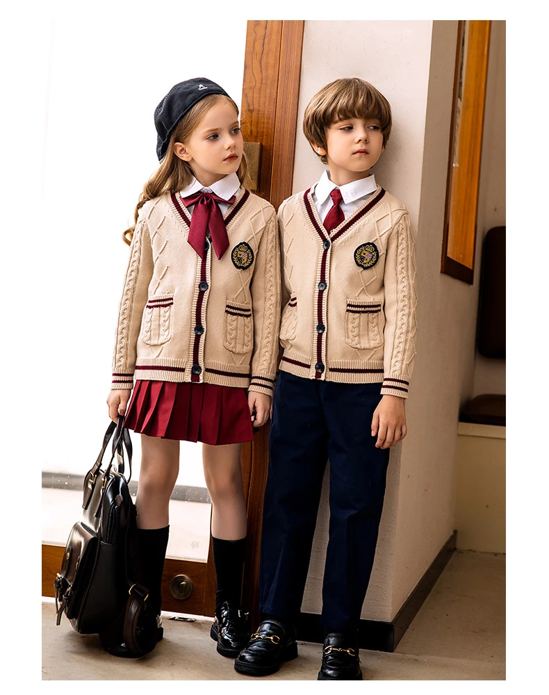 new winter wholesale kindergarten school shirts uniform white designs 3 pieces custom uniform school