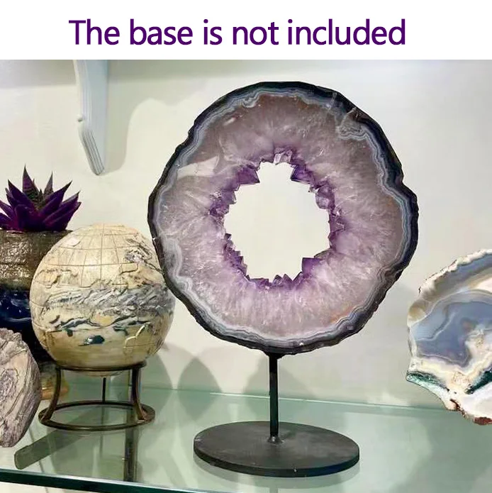 Wholesale Crystals healing stones quartz  Natural Amethyst slice Agate Geode Crystal Druzy Slice