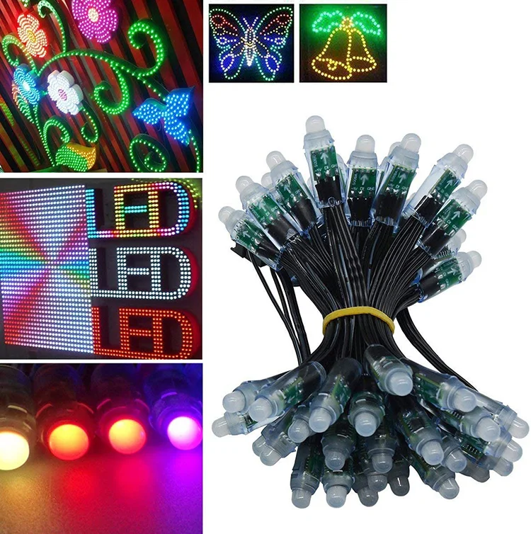Hotselling Led Pixel Light Manufacture Full Color RGB pixel led point light for Christmas lights IP68 Led Pixel Ws2811