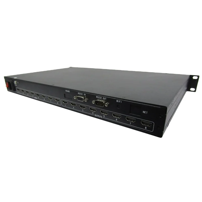 
HMX-8X8P New Rack Mount 8 In 8 Out Video Split RS232 IR Control 8 Port Full HD 1080P 8X8 HDMI Matrix Switch 