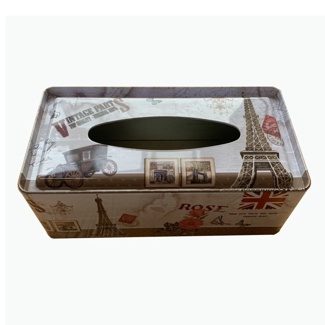 Colorful Hot Sale Rectangular Tissue Holder Gift Tin box