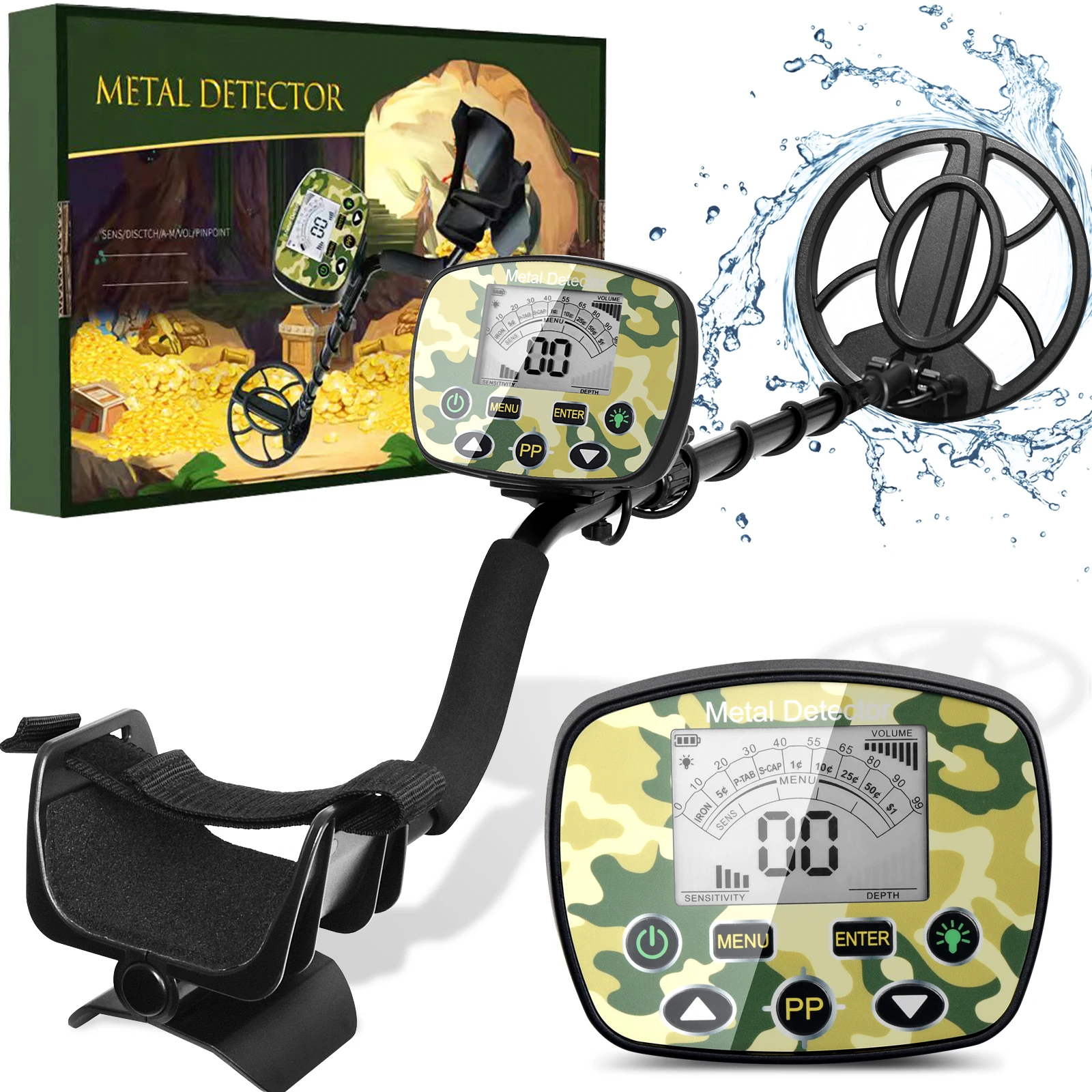 Hand Held 2.5M Depth Detector De Metales-Profesional Silver Metal Gold Detector Underground Finder